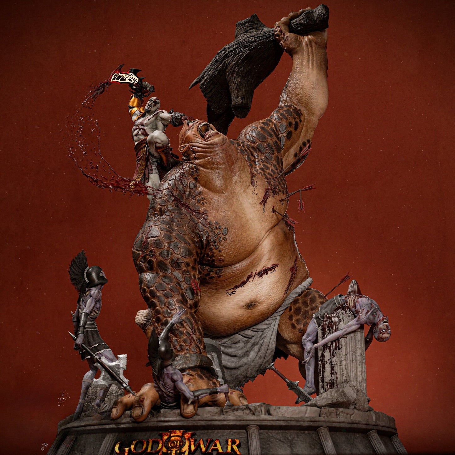 3851 Kratos VS Cyclope - God Of War - STL 3D Print Files