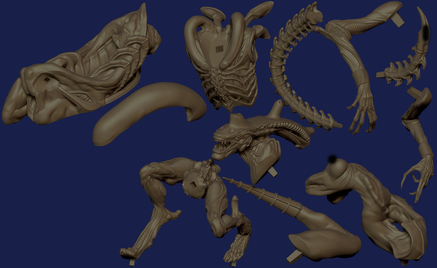 3991 Alien Xenomorph - STL 3D Print Files