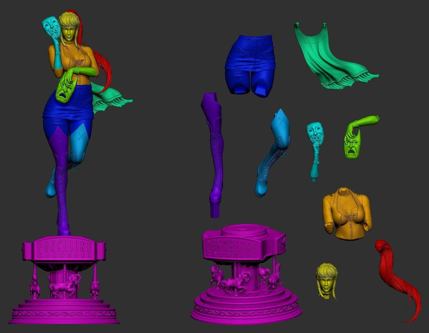 3017 Punchline - DC Comics - STL 3D Print Files