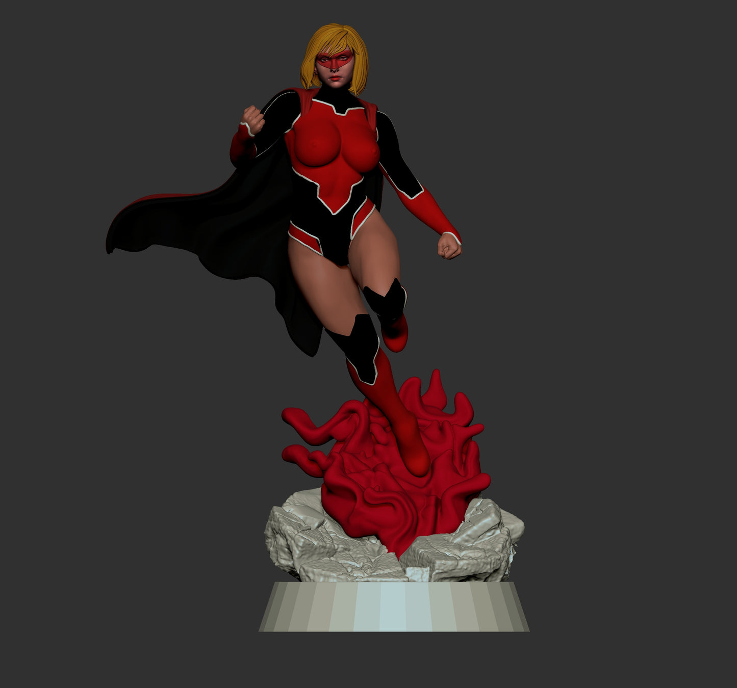3983 Supergirl Kara Zor-El NSFW - Red Lantern - STL 3D Print Files