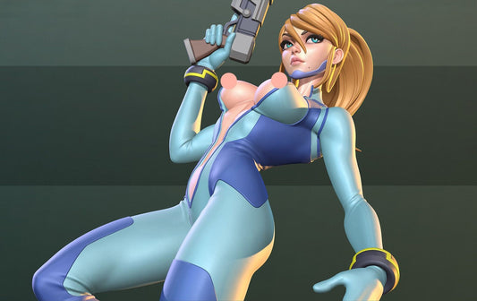 1303 Samus Aran Zero Suit NSFW - Metroid - STL 3D Print Files