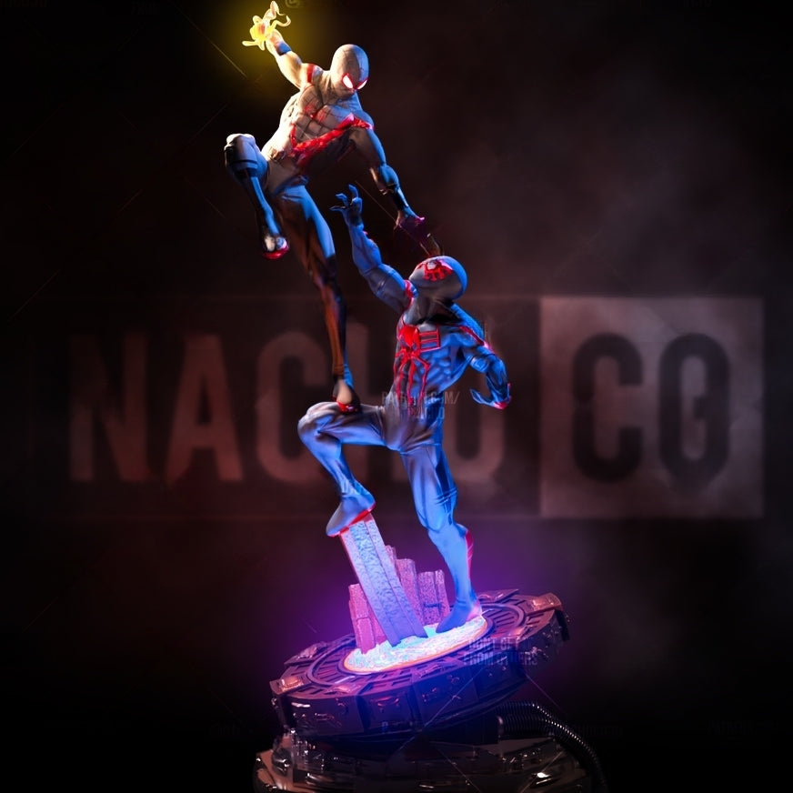 Spiderman Miles Morales vs Spiderman 2099 - STL 3D Print Files