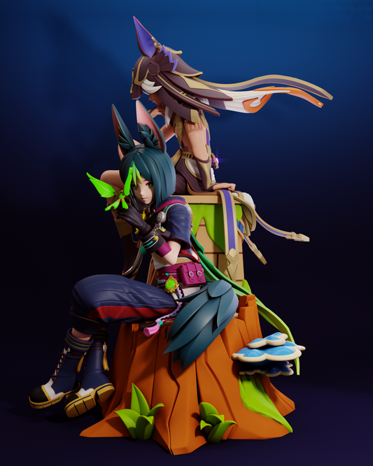 Cyno and Tighnari - Genshin Impact - STL 3D Print Files