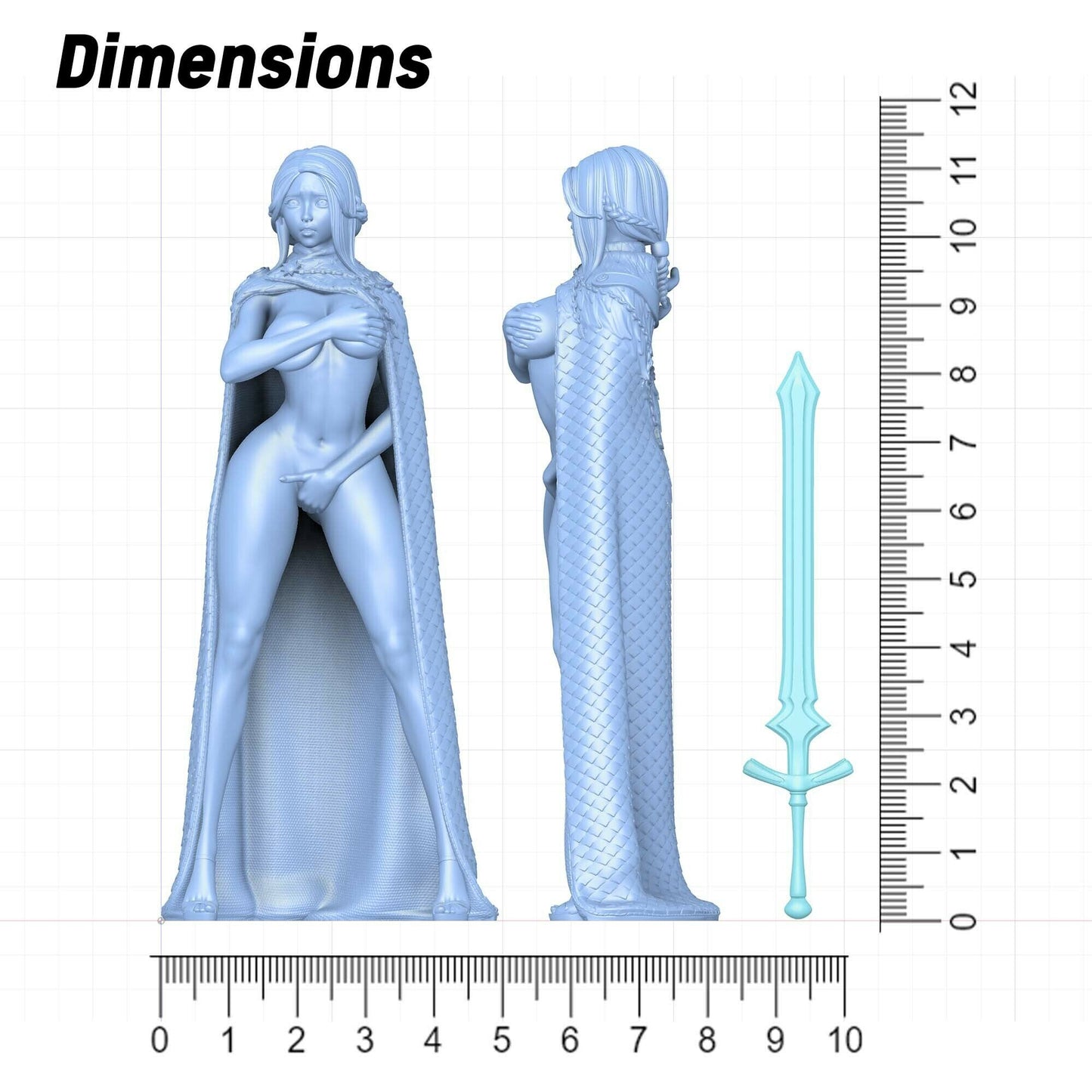 1620 Woman Warrior NSFW - STL 3D Print Files