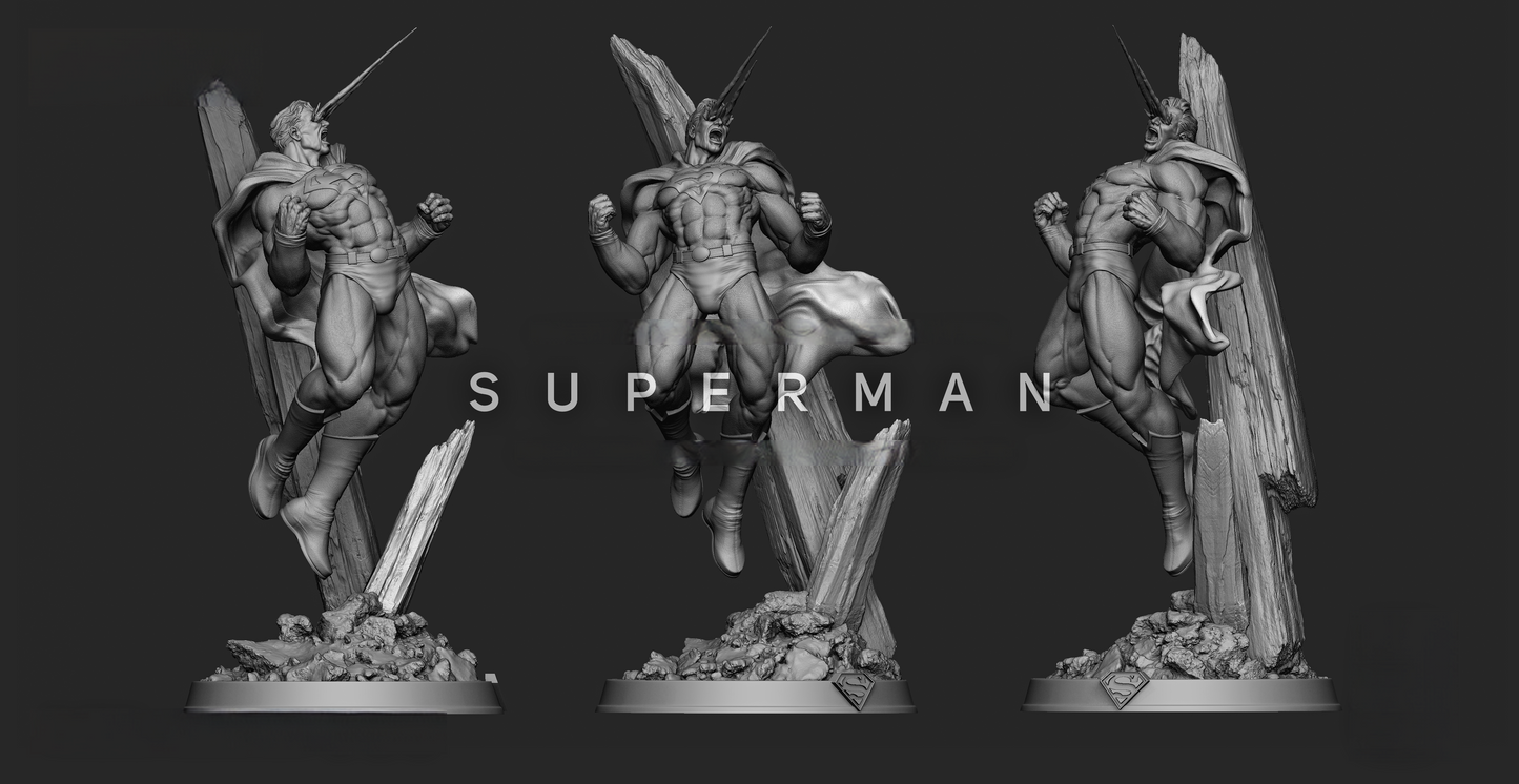 Superman Red Eyes - DC Comics - STL 3D Print Files