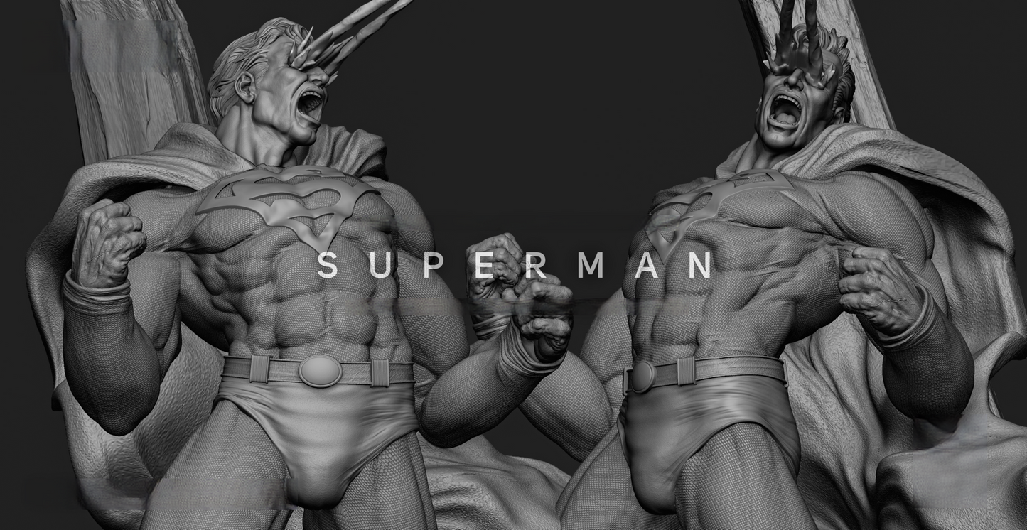 Superman Red Eyes - DC Comics - STL 3D Print Files