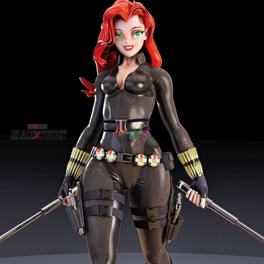 Chibi Black Widow - Natasha Romanoff - STL 3D Print Files