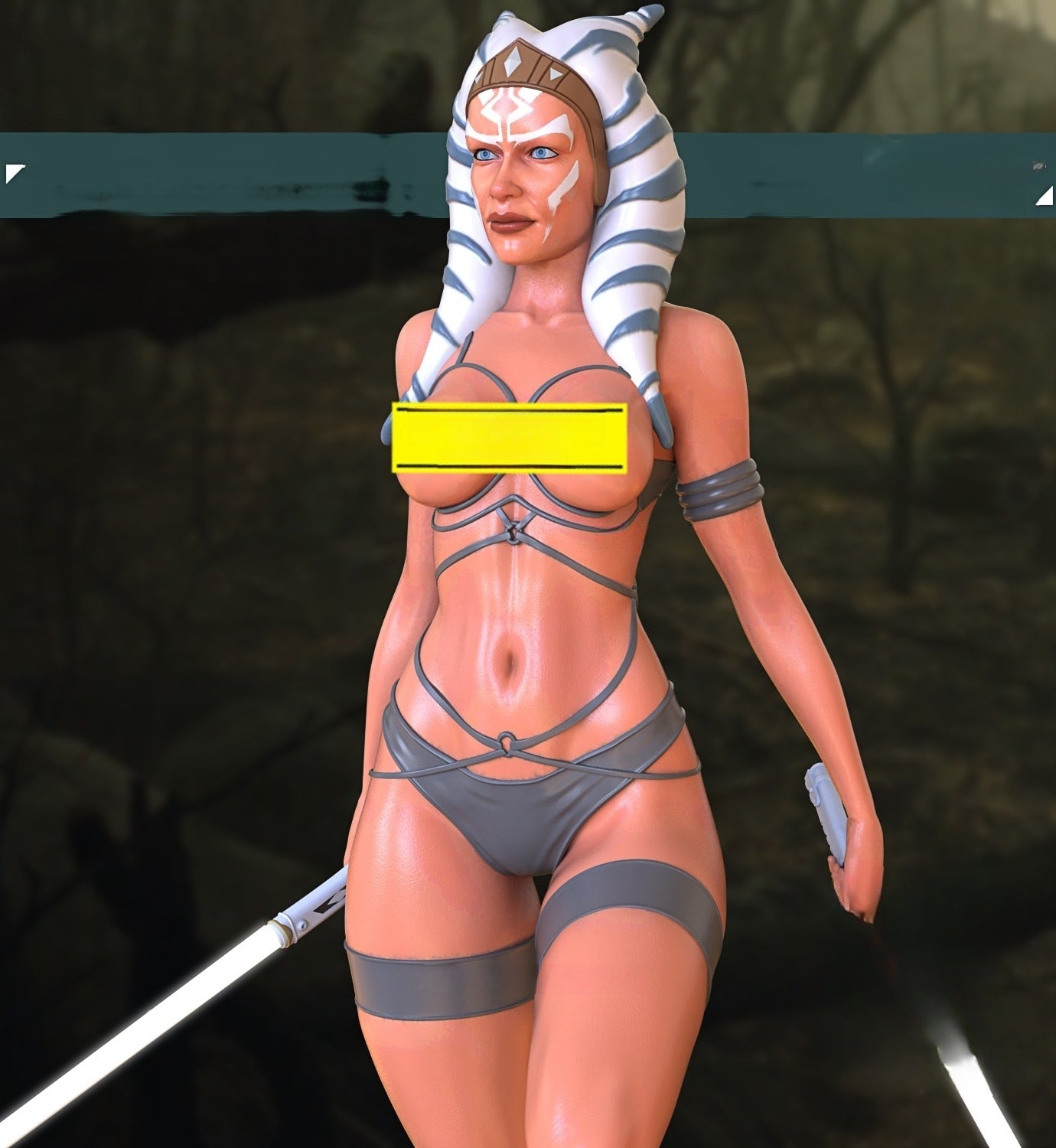 Ahsoka NSFW and Baby Yoda Diorama - Star Wars -The Clone Wars - STL 3D Print Files