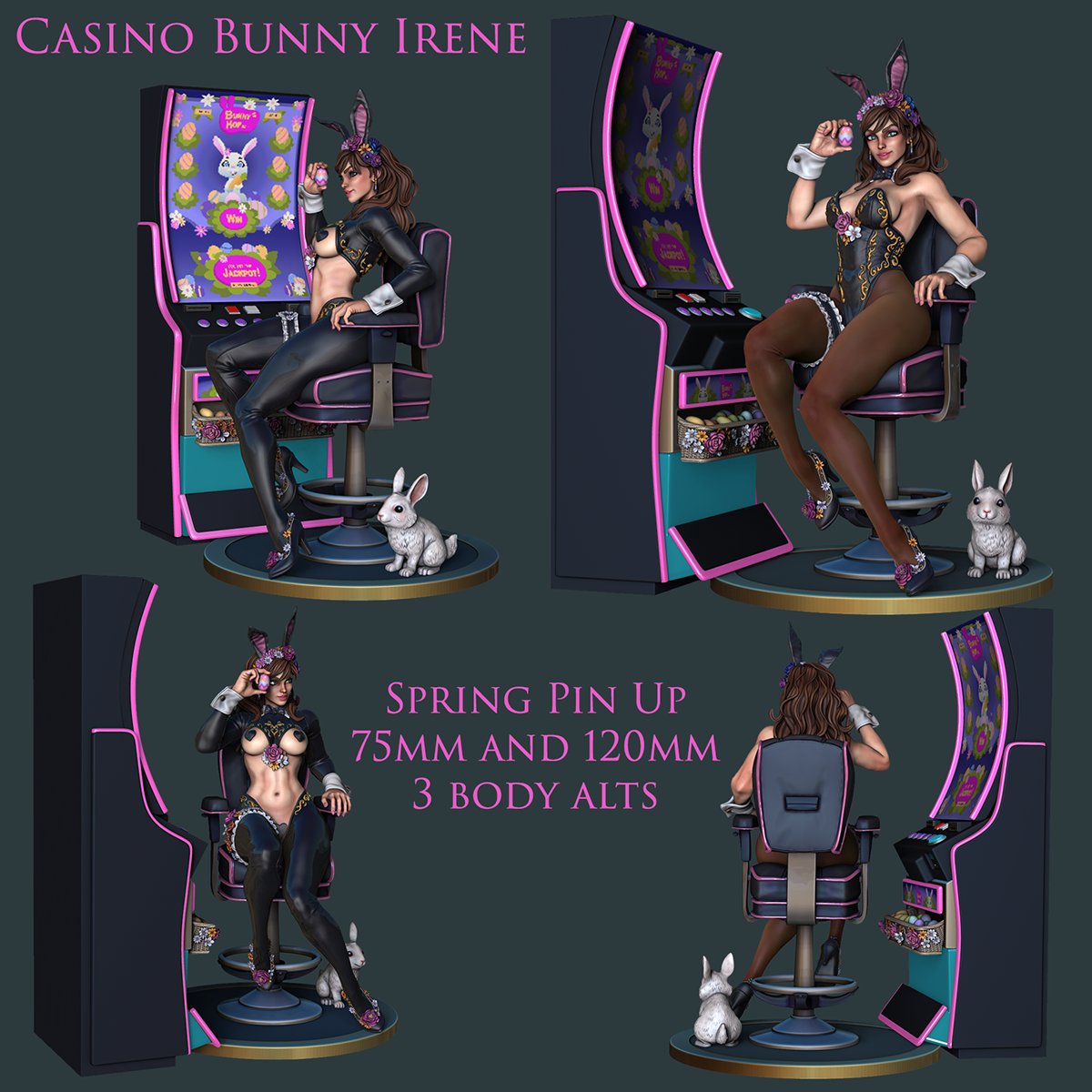 Casino Bunny Irene - STL 3D Print Files