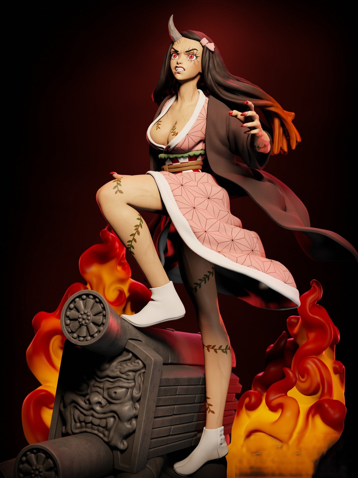 1340 Nezuko Kamado - Kimetsu no Yaiba - STL 3D Print Files