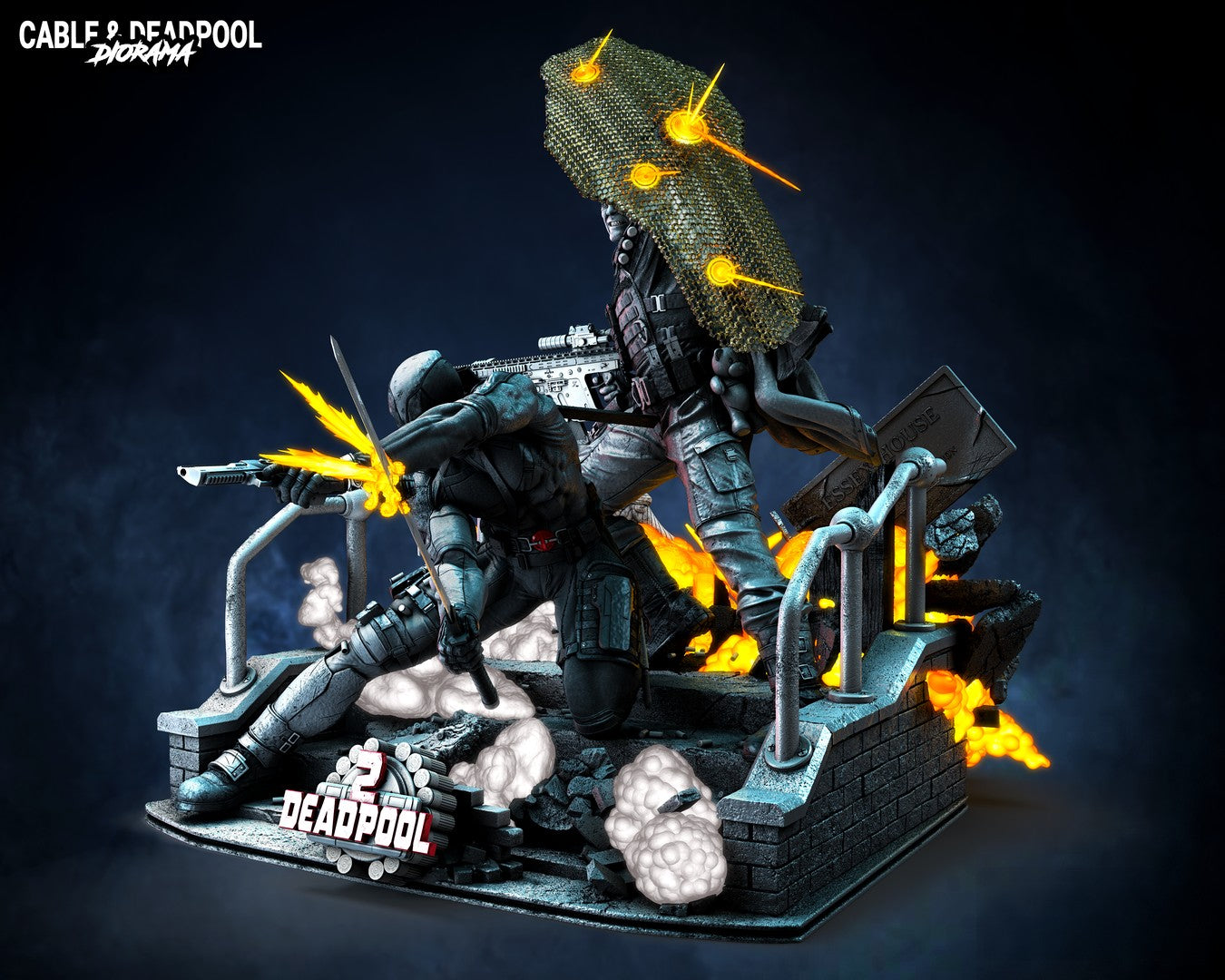 Deadpool Sculpture - Marvel Comics - STL 3D Print Files