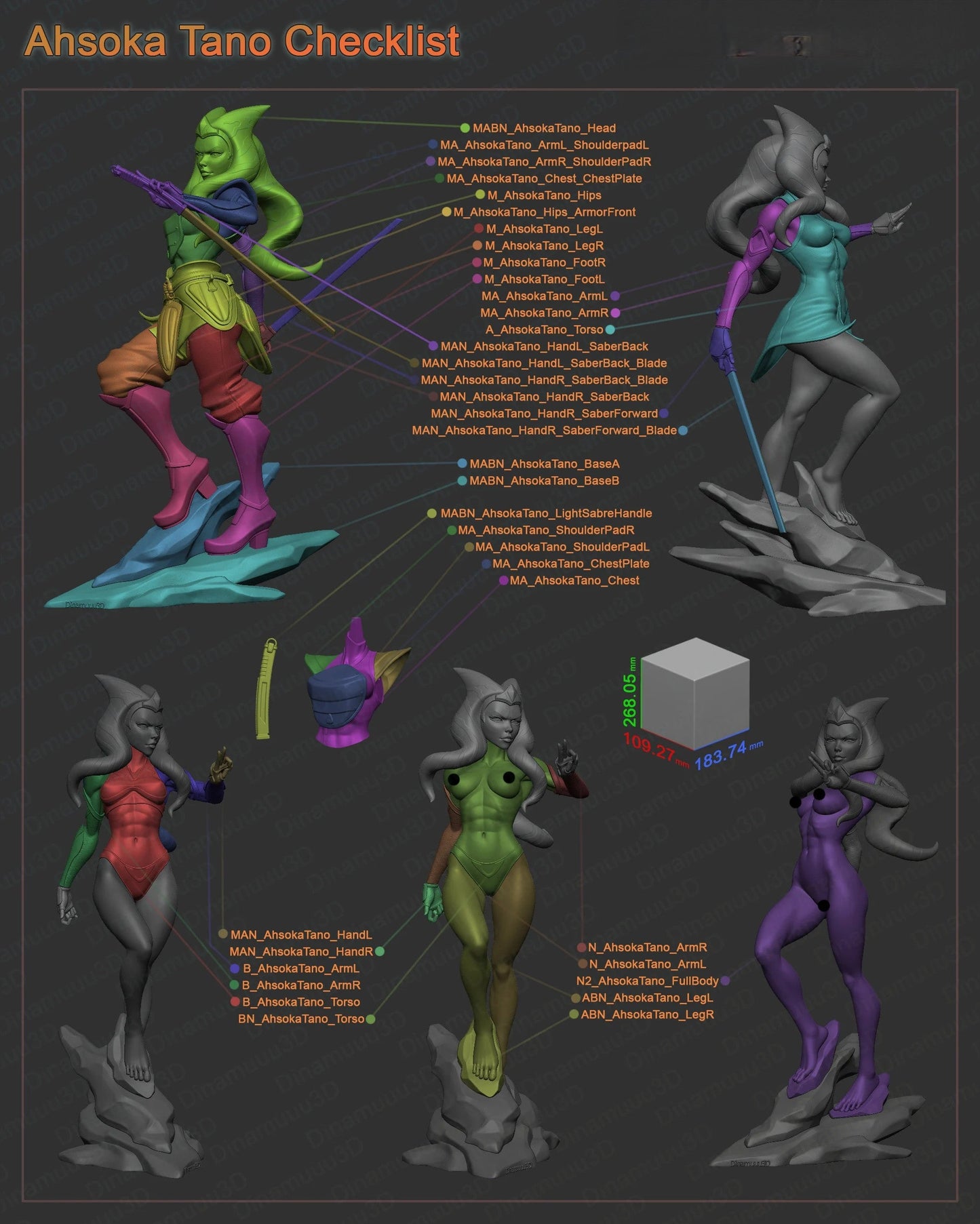 1470 Ahsoka Tano NSFW - Star Wars - STL 3D Print Files