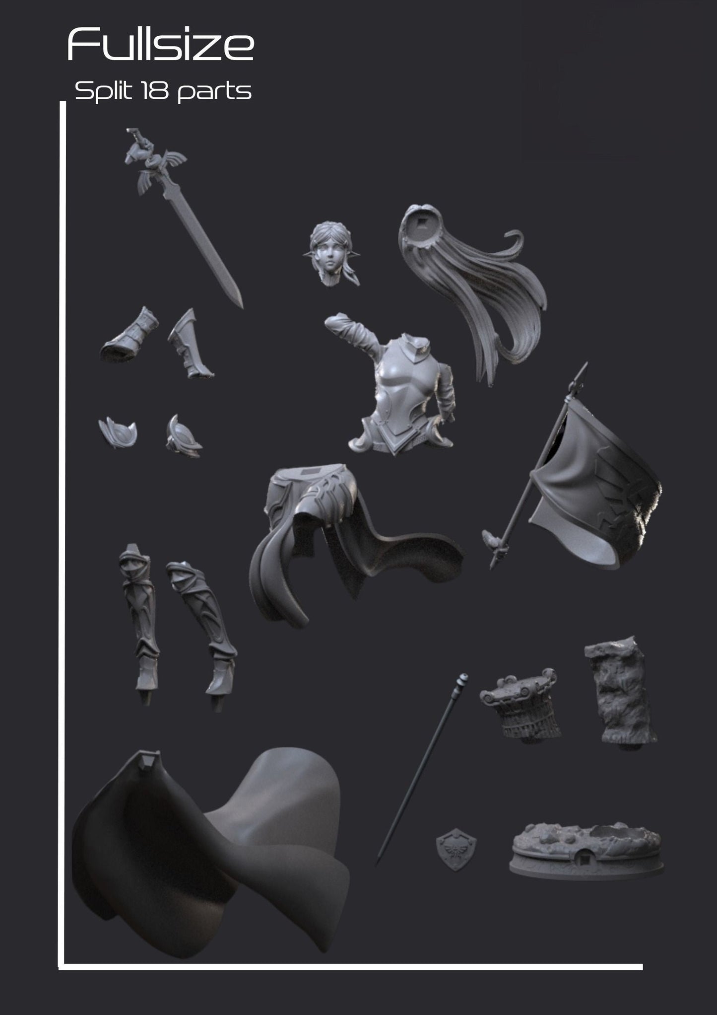 Zelda - Armored Warrior - STL 3D Print Files