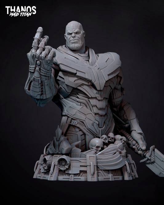 Thanos Bust - Marvel Comics - STL 3D Print Files