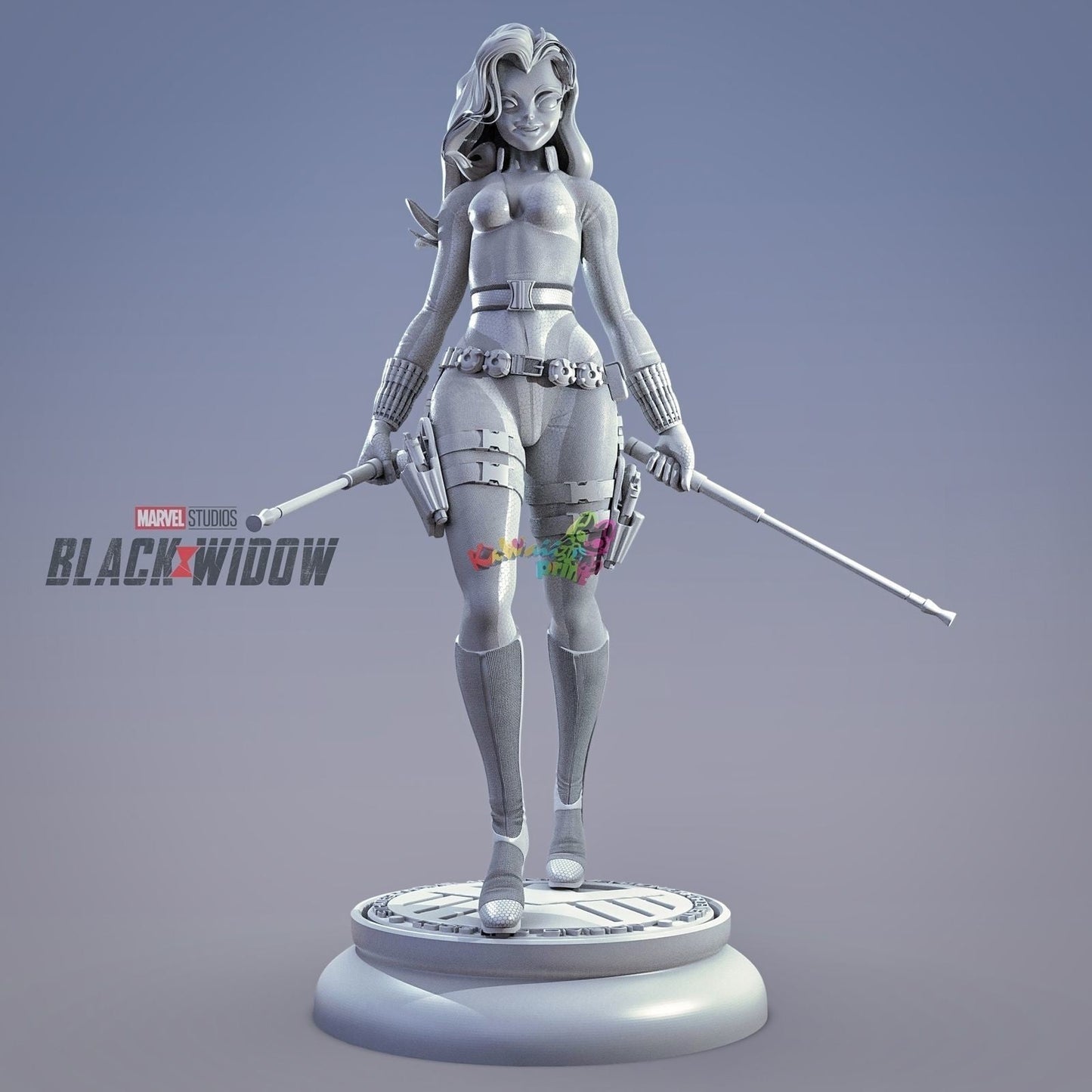 Chibi Black Widow - Natasha Romanoff - STL 3D Print Files