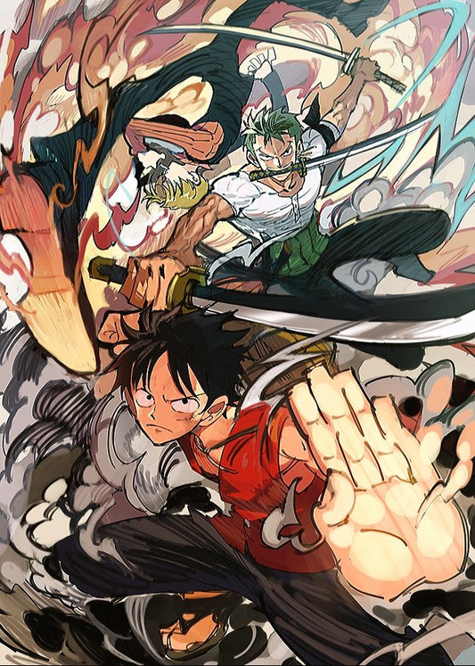 ONE PIECE Diorama - Sanji Roronoa Zoro Monkey D. Luffy - STL 3D Print Files