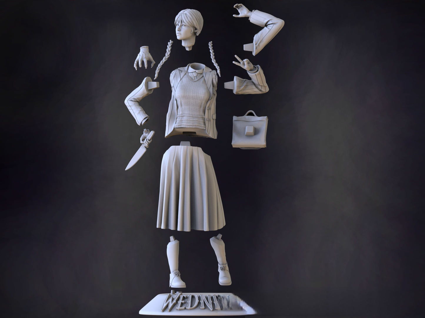 Wednesday Addams NSFW - STL 3D Print Files