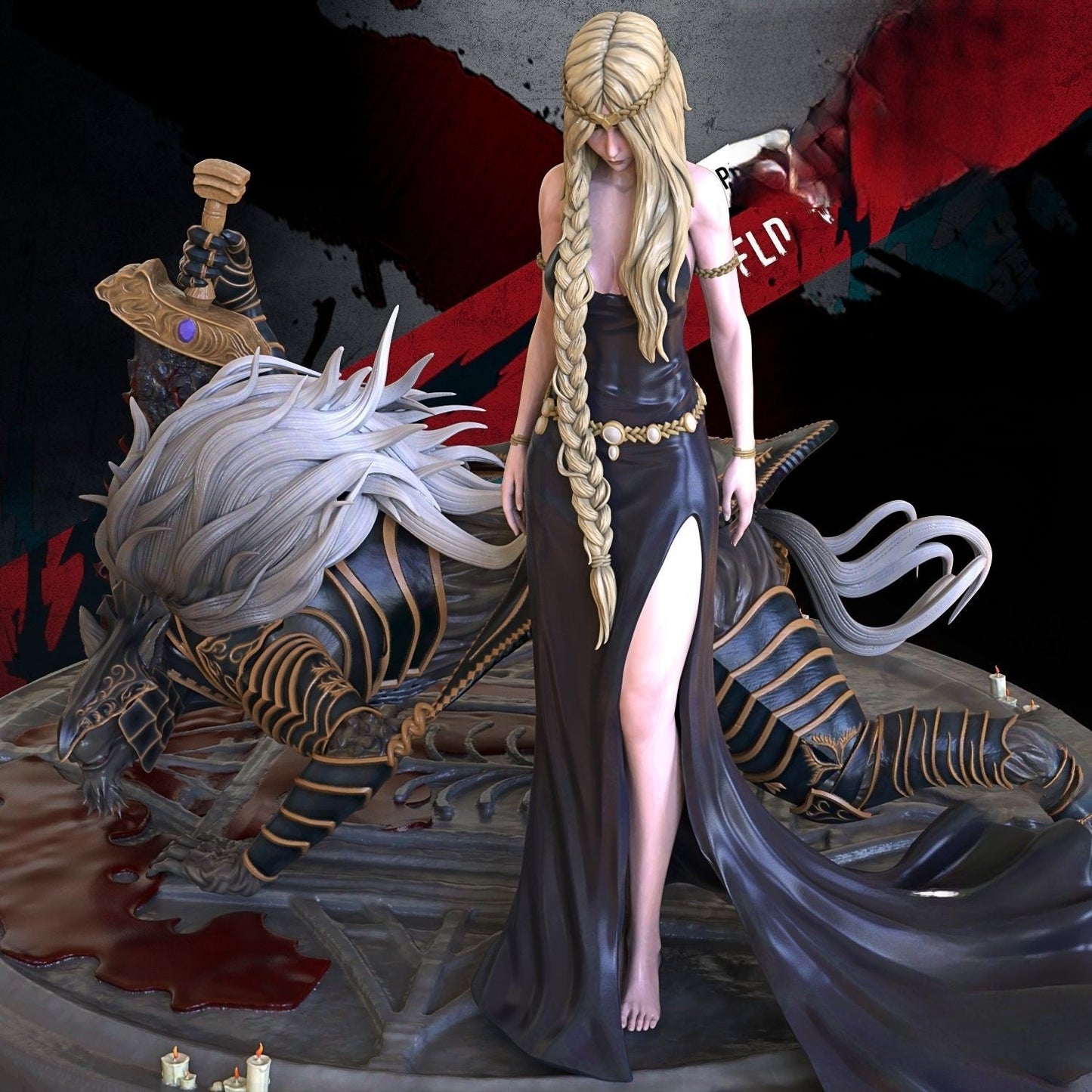Queen Marika NSFW and Maliketh - Elden Ring - STL 3D Print Files