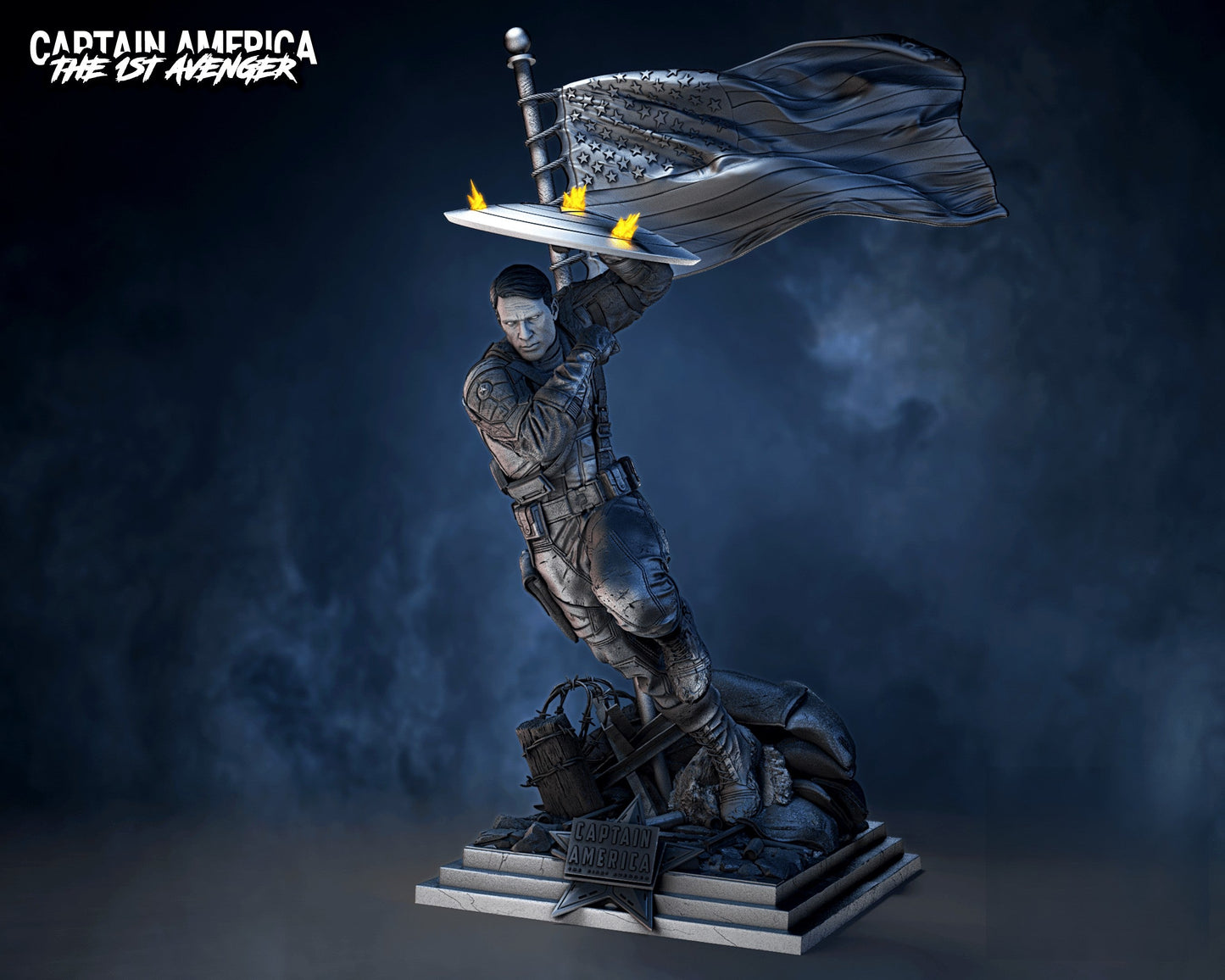 1329 Captain America - Marvel Comics - STL 3D Print Files