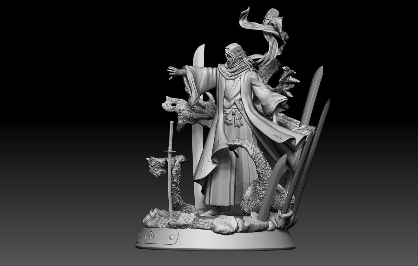 Byakuya Kuchiki Bankai Senbonzakura Kageyoshi - Bleach - STL 3D Print Files