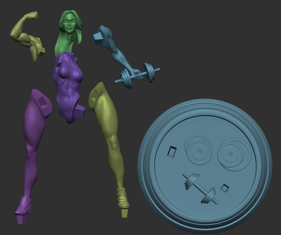 1598 She Hulk - Marvel Comics - STL 3D Print Files