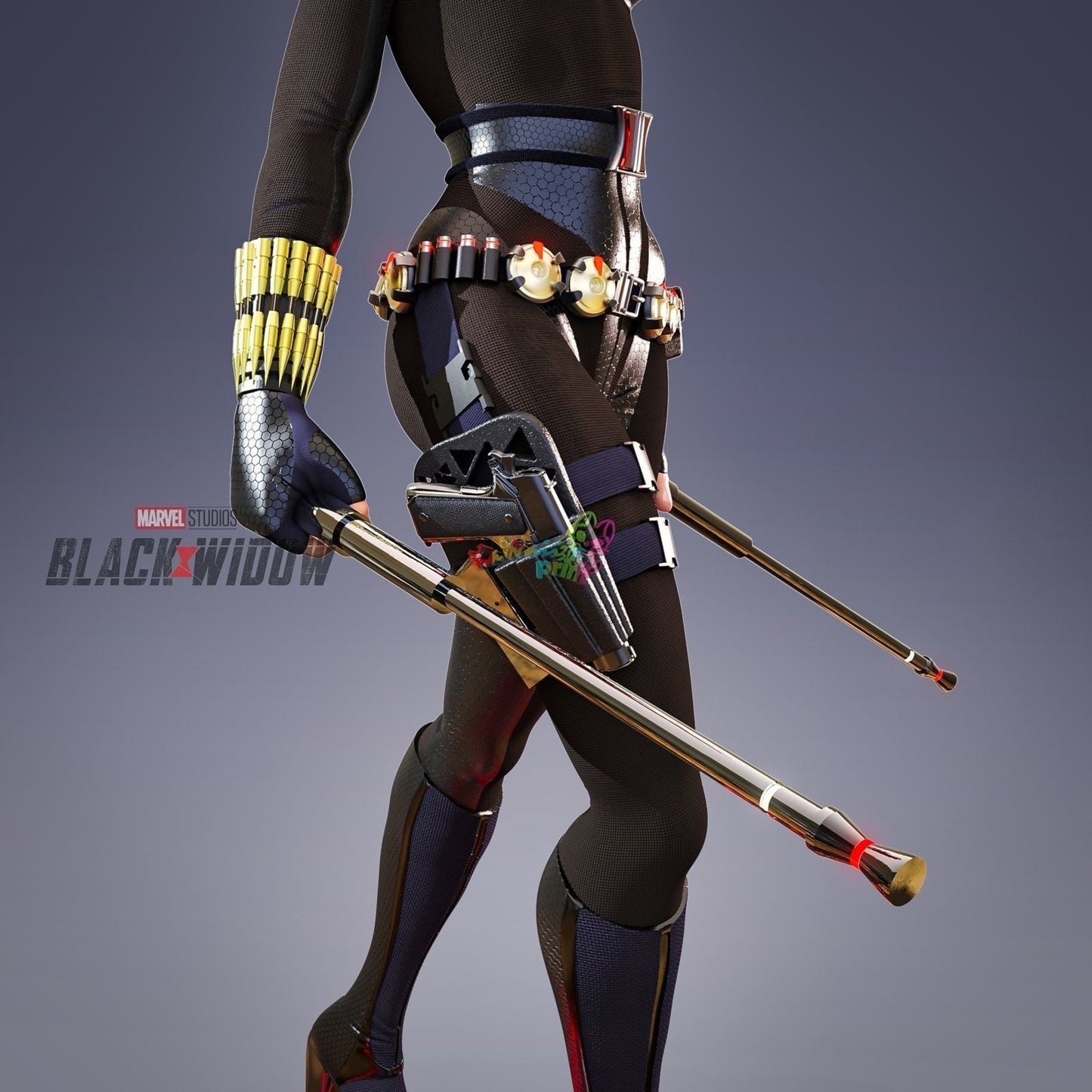 Chibi Black Widow - Natasha Romanoff - STL 3D Print Files