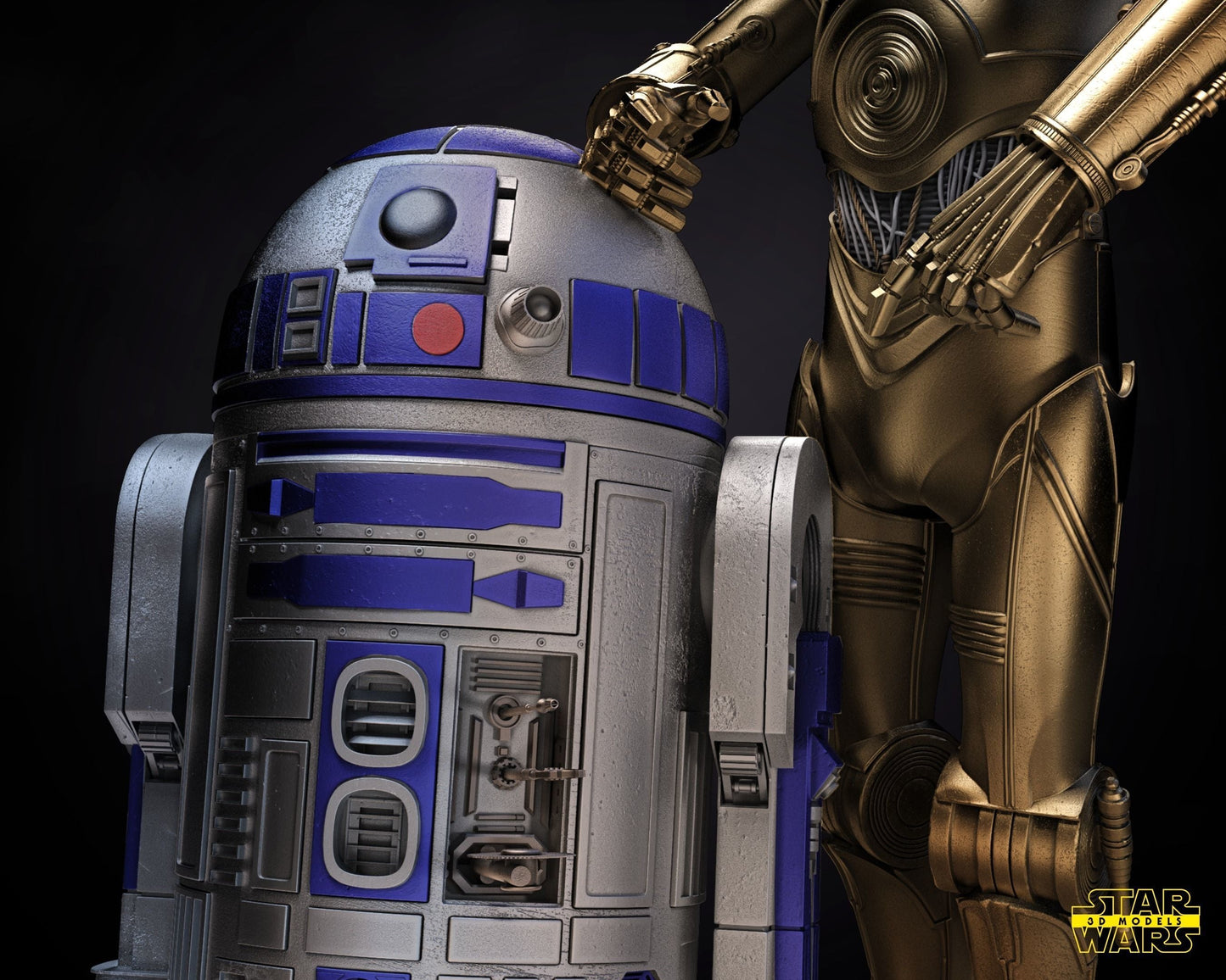 C3P0 AND R2D2 - Star Wars - STL 3D Print Files