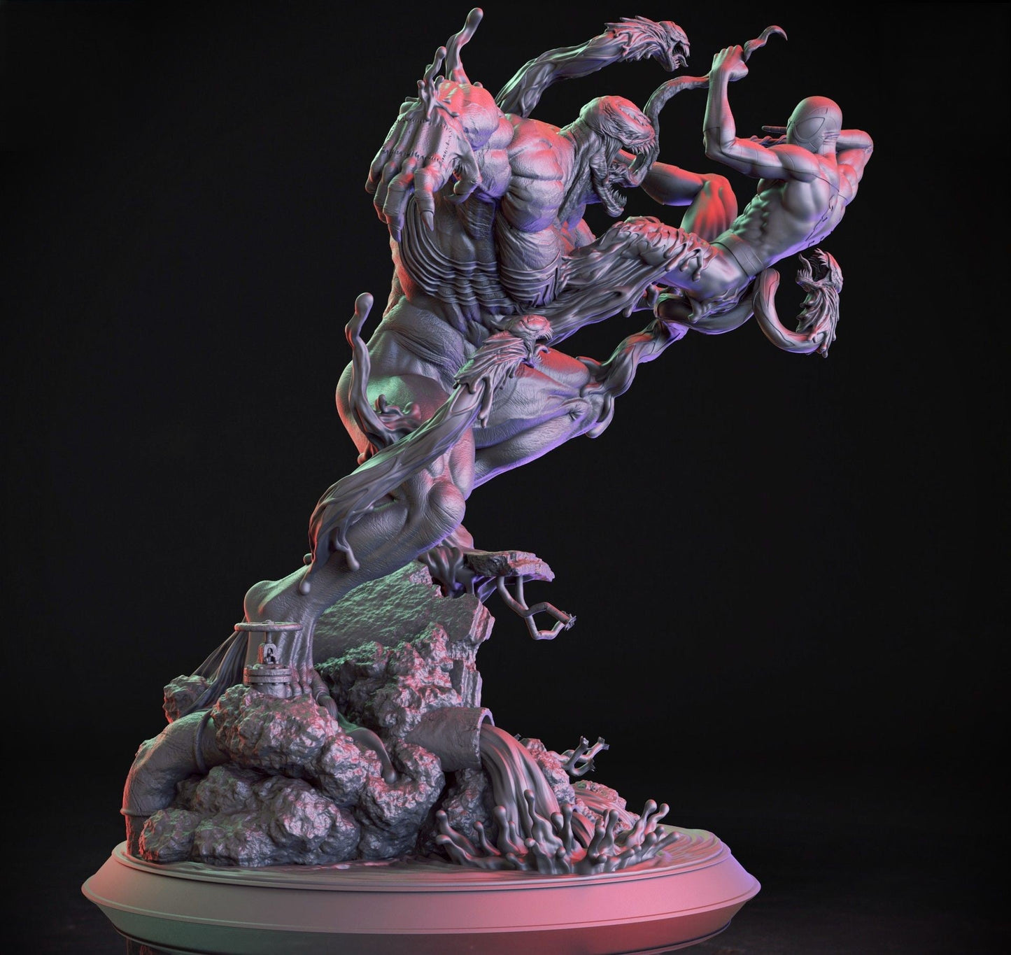 1305 Venom vs Spiderman - Marvel Comics - STL 3D Print Files
