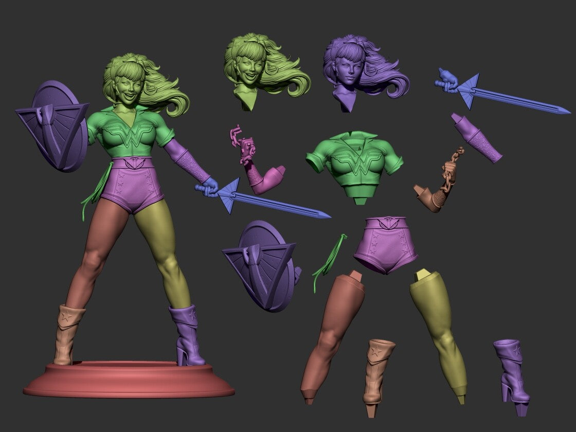 1339 Wonder Woman - DC Bombshells - Diana of Themyscira - STL 3D Print Files