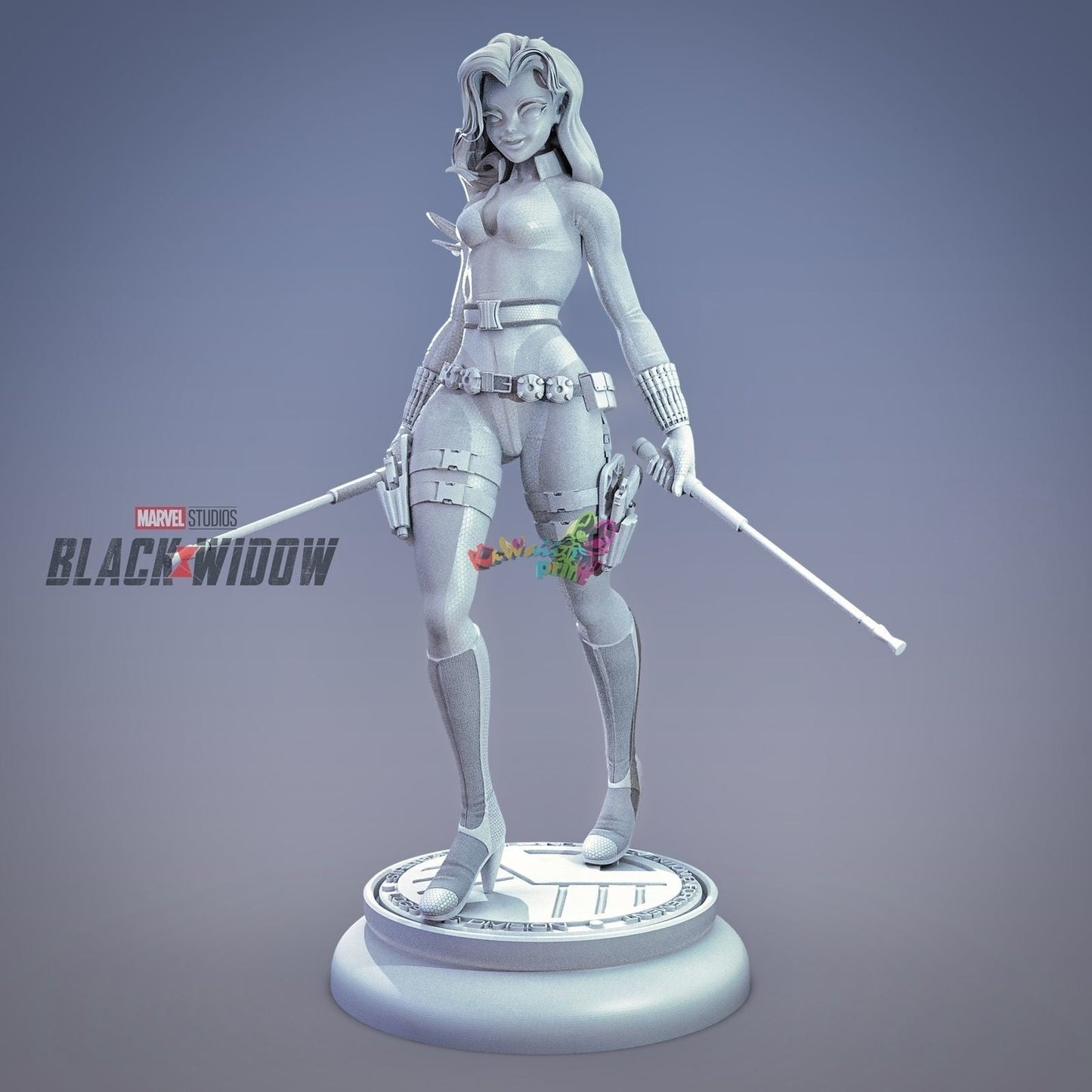 Chibi Black Widow - Natasha Romanoff - STL 3D Print Files