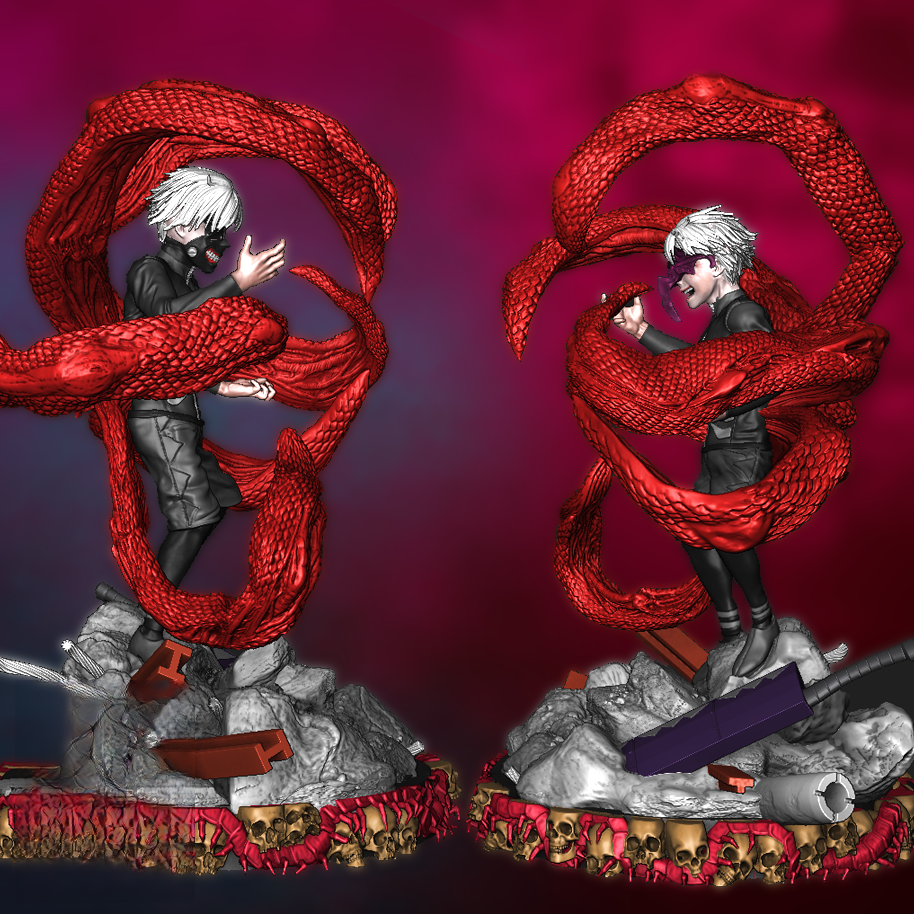 Ken Kaneki - Tokyo Ghoul - STL 3D Print Files