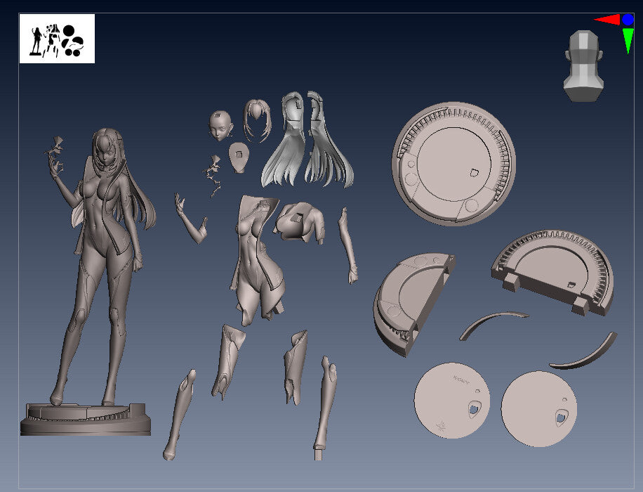 PS5 Chan and Bunny Statue - STL 3D Print Files