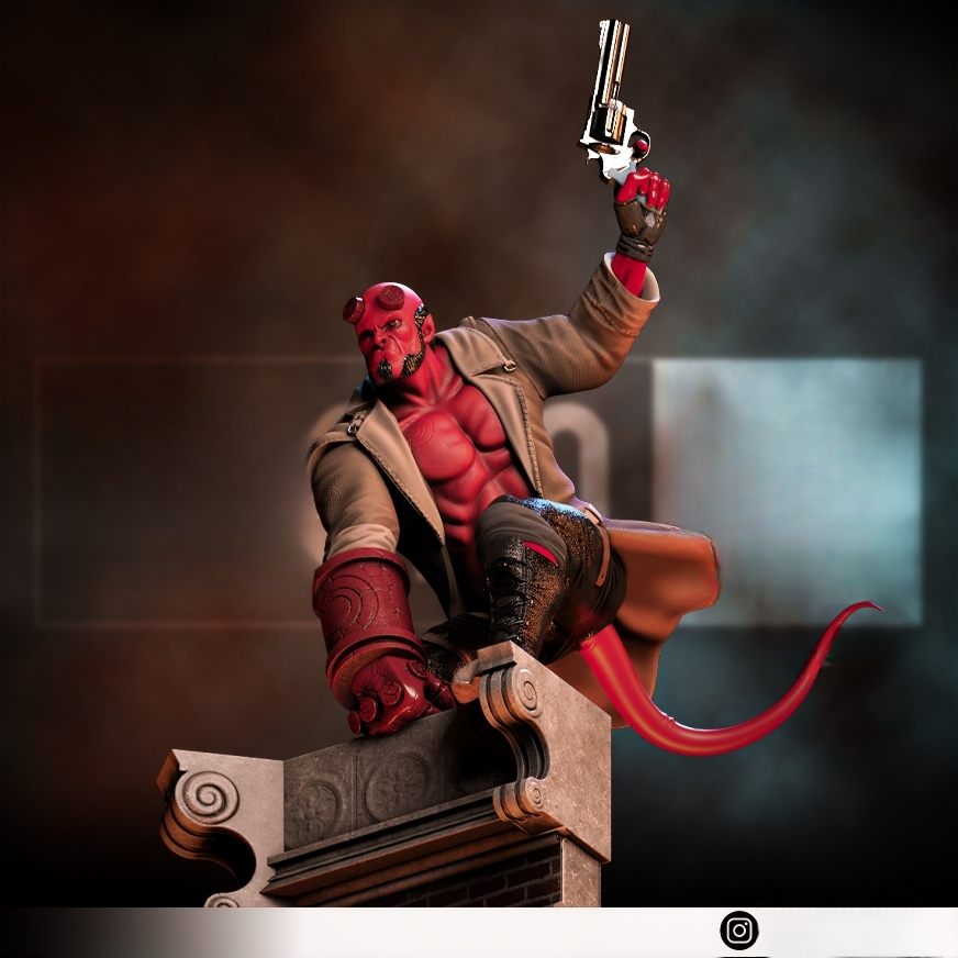 1333 Hellboy - STL 3D Print Files
