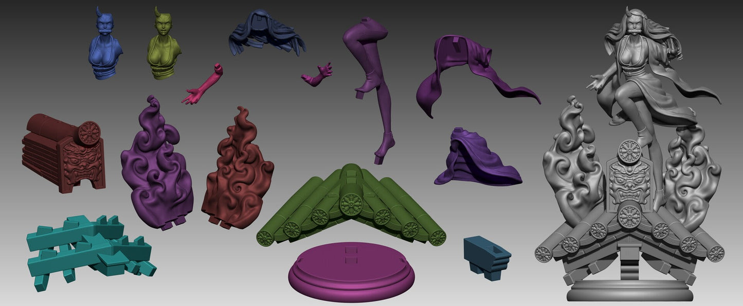 1340 Nezuko Kamado - Kimetsu no Yaiba - STL 3D Print Files