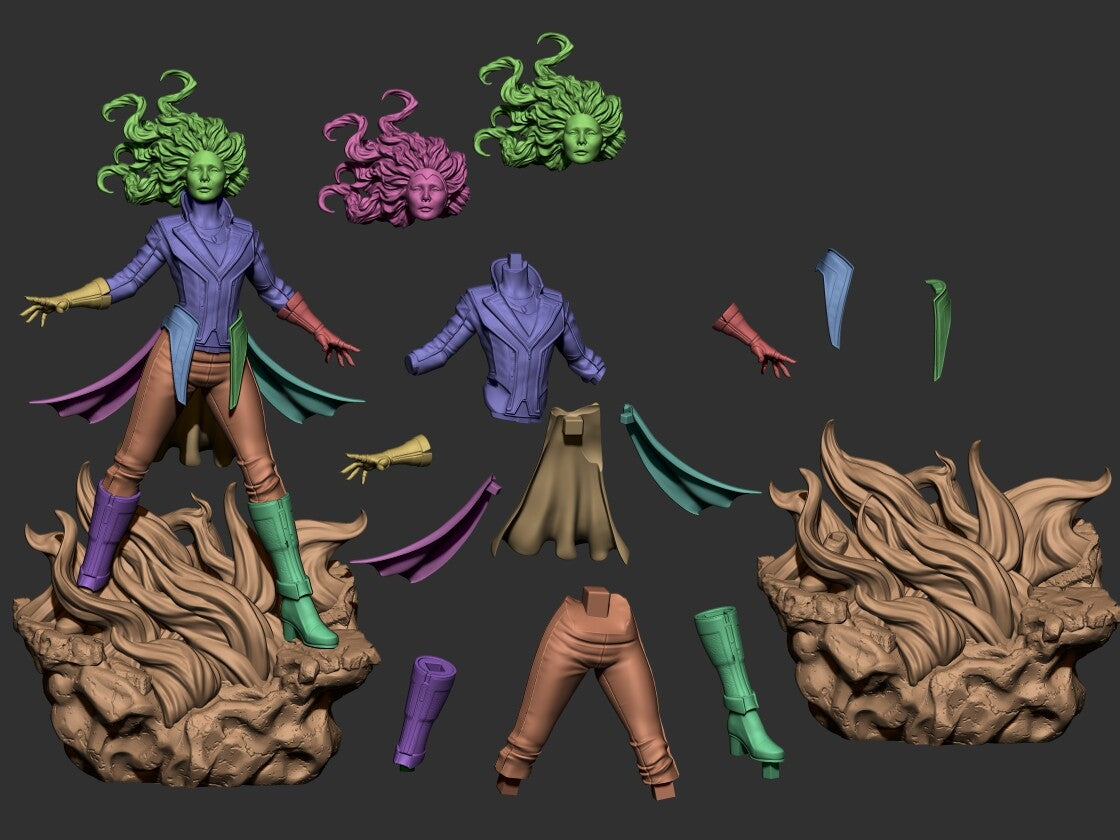 1442 Scarlet Witch - Wanda - STL 3D Print Files