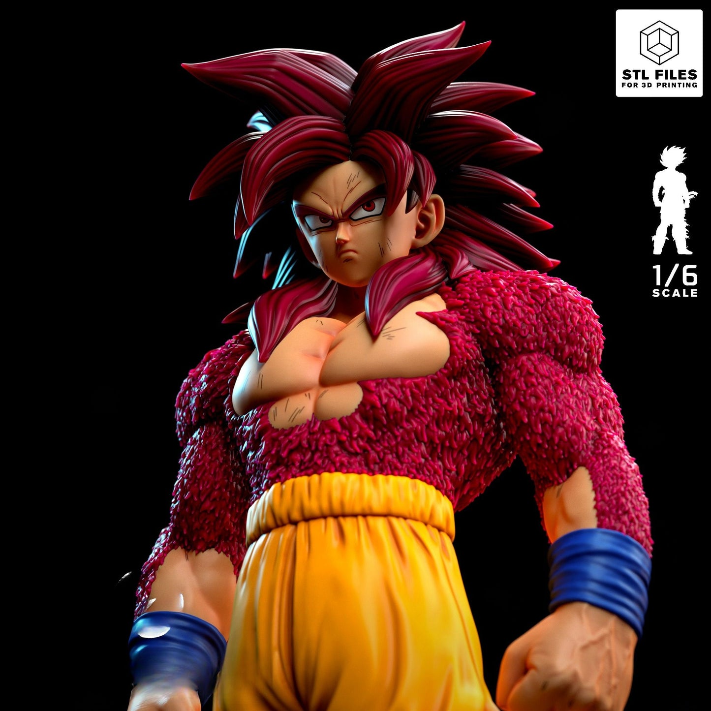 3751 Goku Super Saiyan 4 - Dragon Ball Daima - STL 3D Print Files