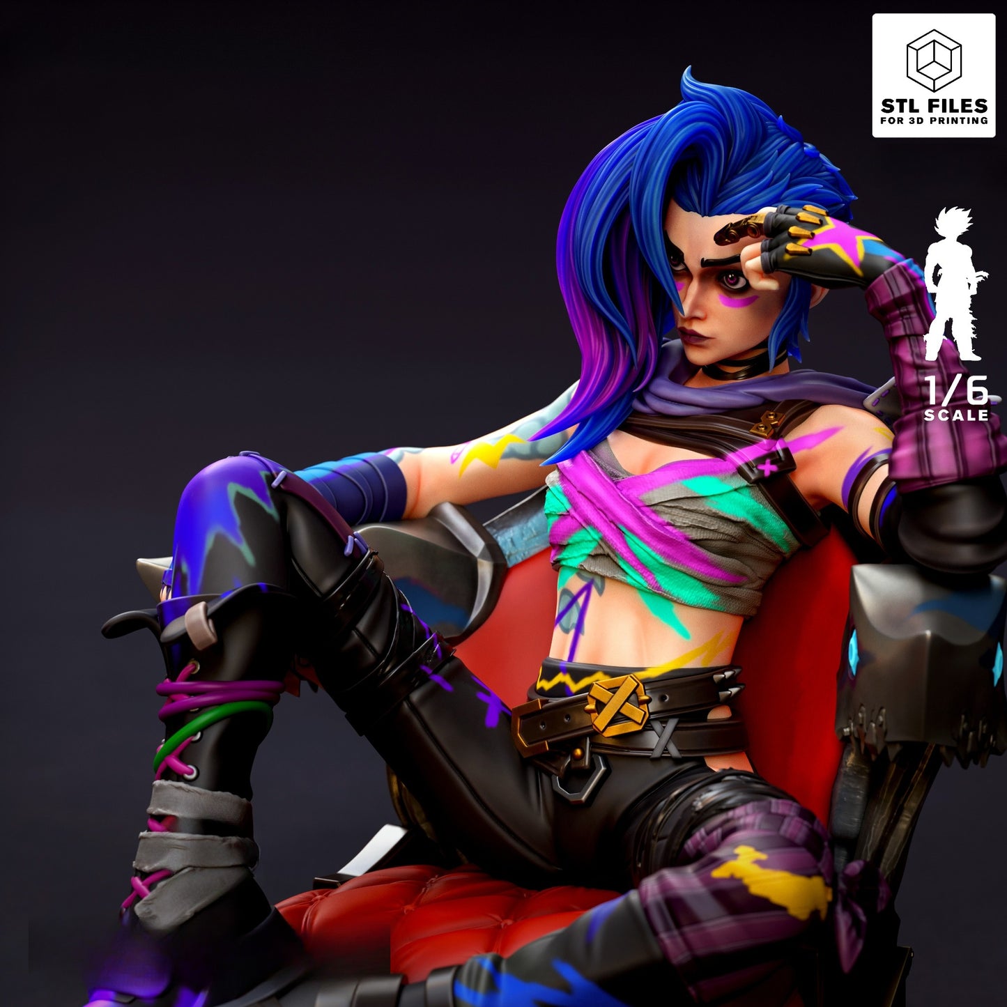 3475 Jinx - League of Legends - STL 3D Print Files