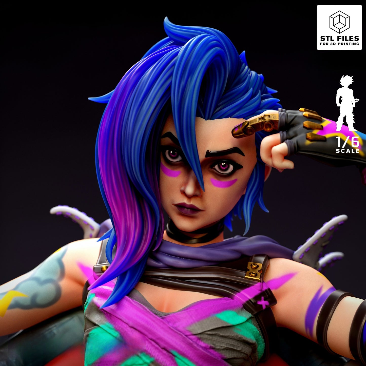 3475 Jinx - League of Legends - STL 3D Print Files