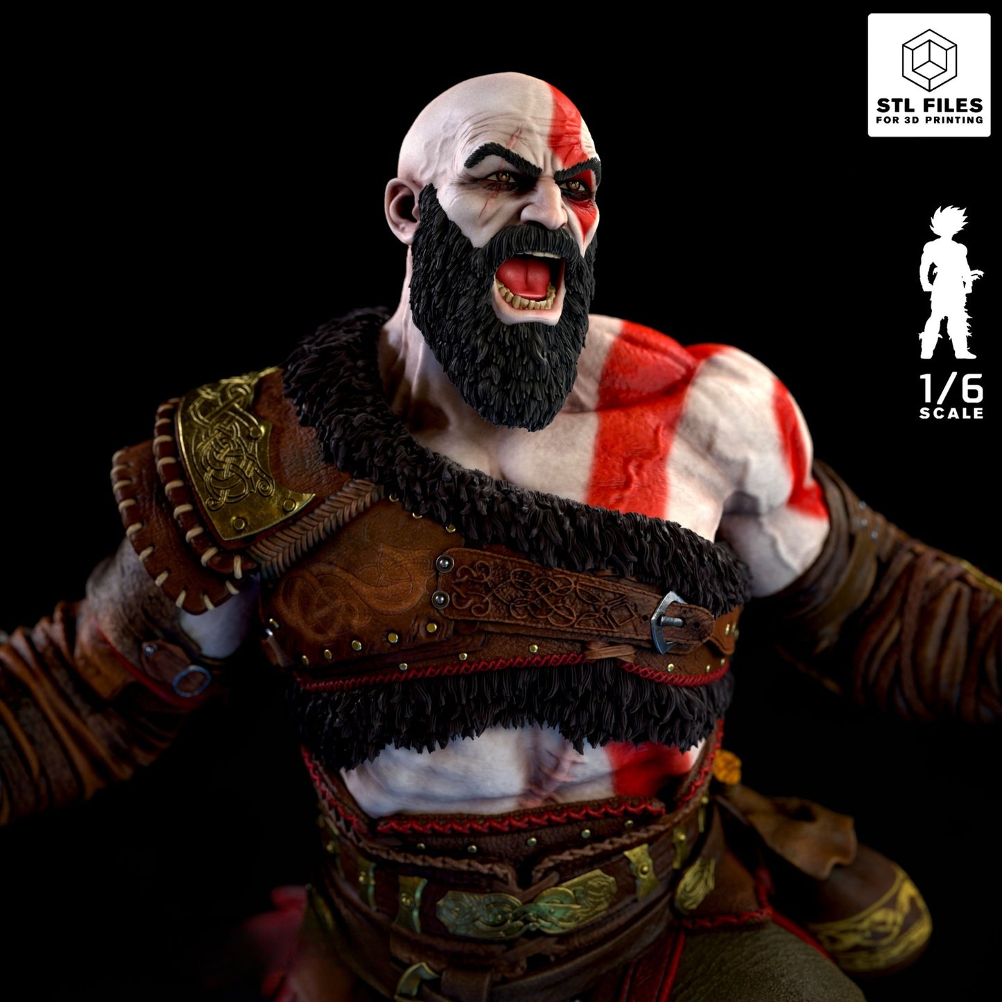 3123 Kratos - God of War - STL 3D Print Files