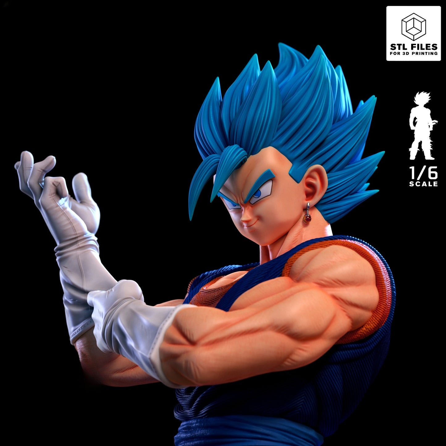 3146 Vegito Super Saiyan Blue - Dragon Ball - STL 3D Print Files