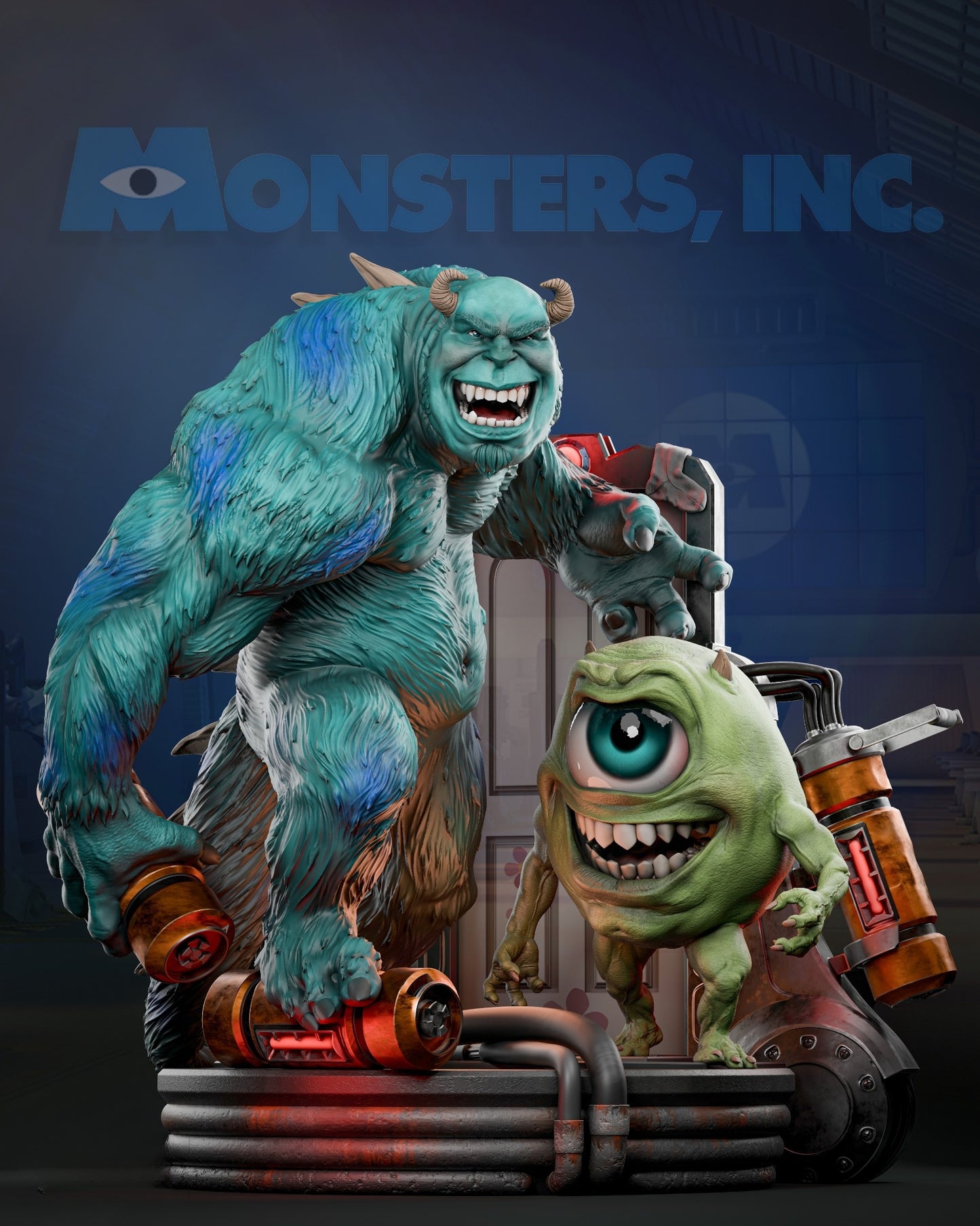 3216 Mike And Sully - Monsters, Inc. - STL 3D Print Files