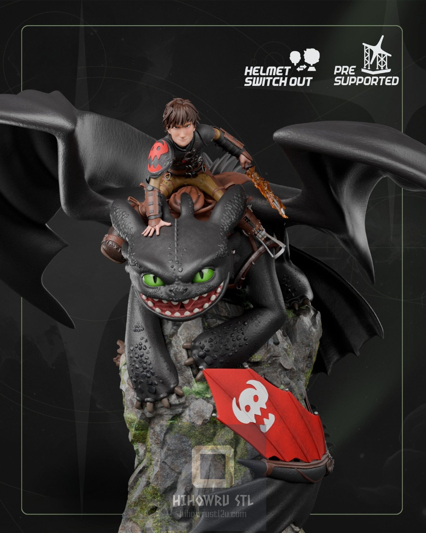 4365 Hiccup AND Toothless - How To Train Your Dragon - STL 3D Print Files