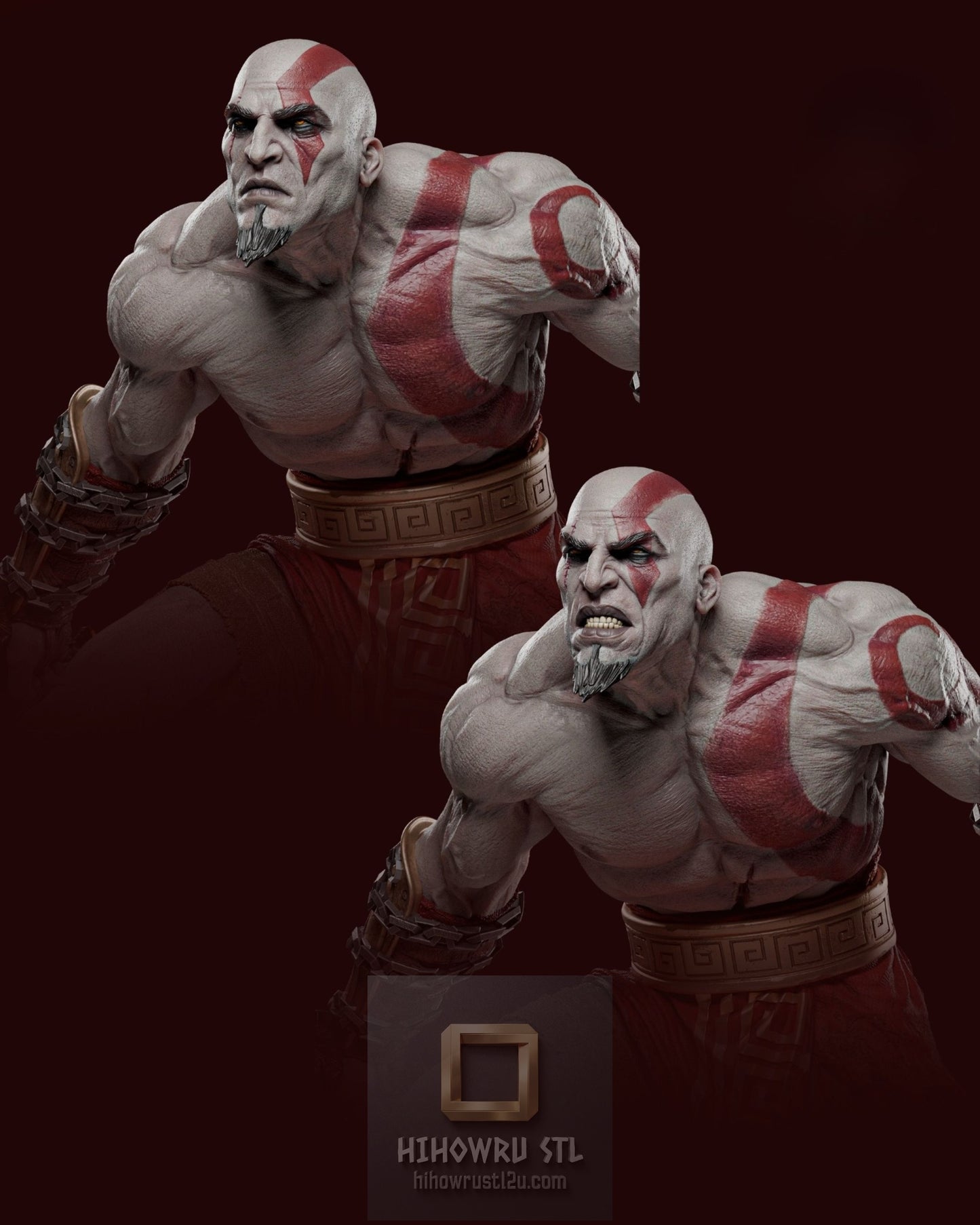 4927 Kratos - God of War - STL 3D Print Files
