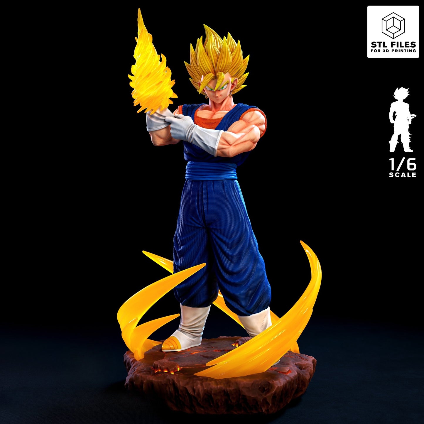 3146 Vegito Super Saiyan Blue - Dragon Ball - STL 3D Print Files