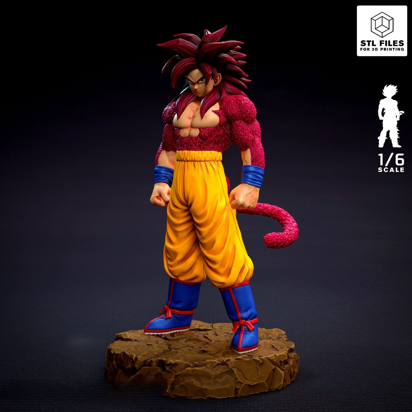 3751 Goku Super Saiyan 4 - Dragon Ball Daima - STL 3D Print Files