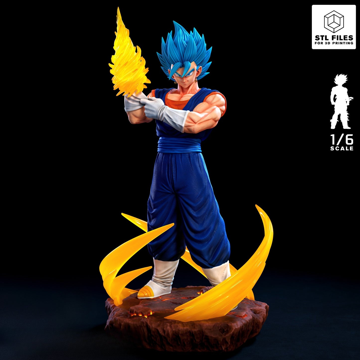 3146 Vegito Super Saiyan Blue - Dragon Ball - STL 3D Print Files