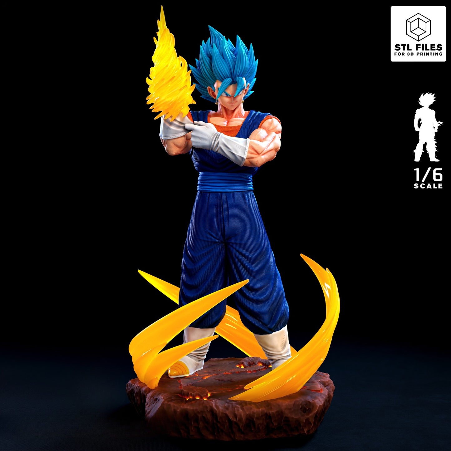 3146 Vegito Super Saiyan Blue - Dragon Ball - STL 3D Print Files