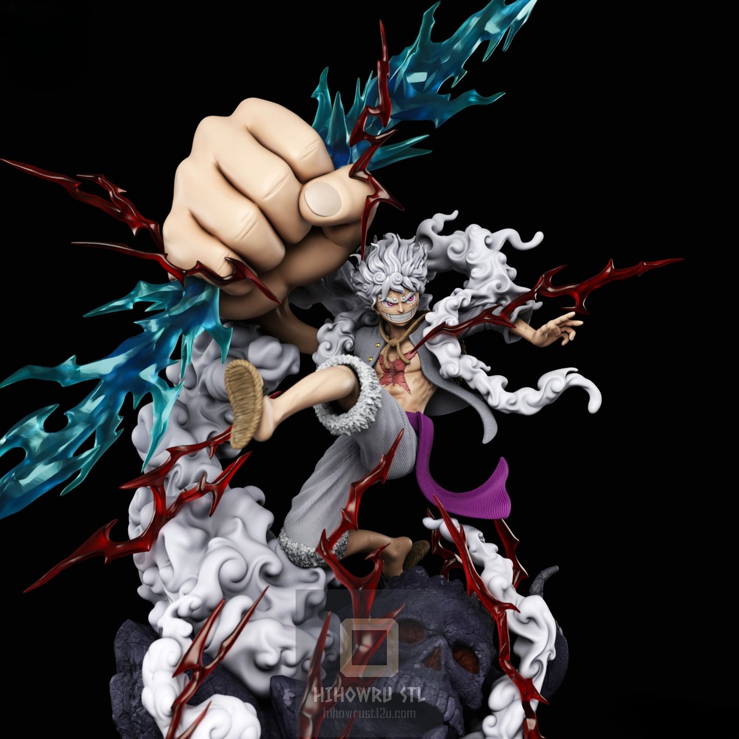 4498 Luffy Gear 5 - One Piece - STL 3D Print Files