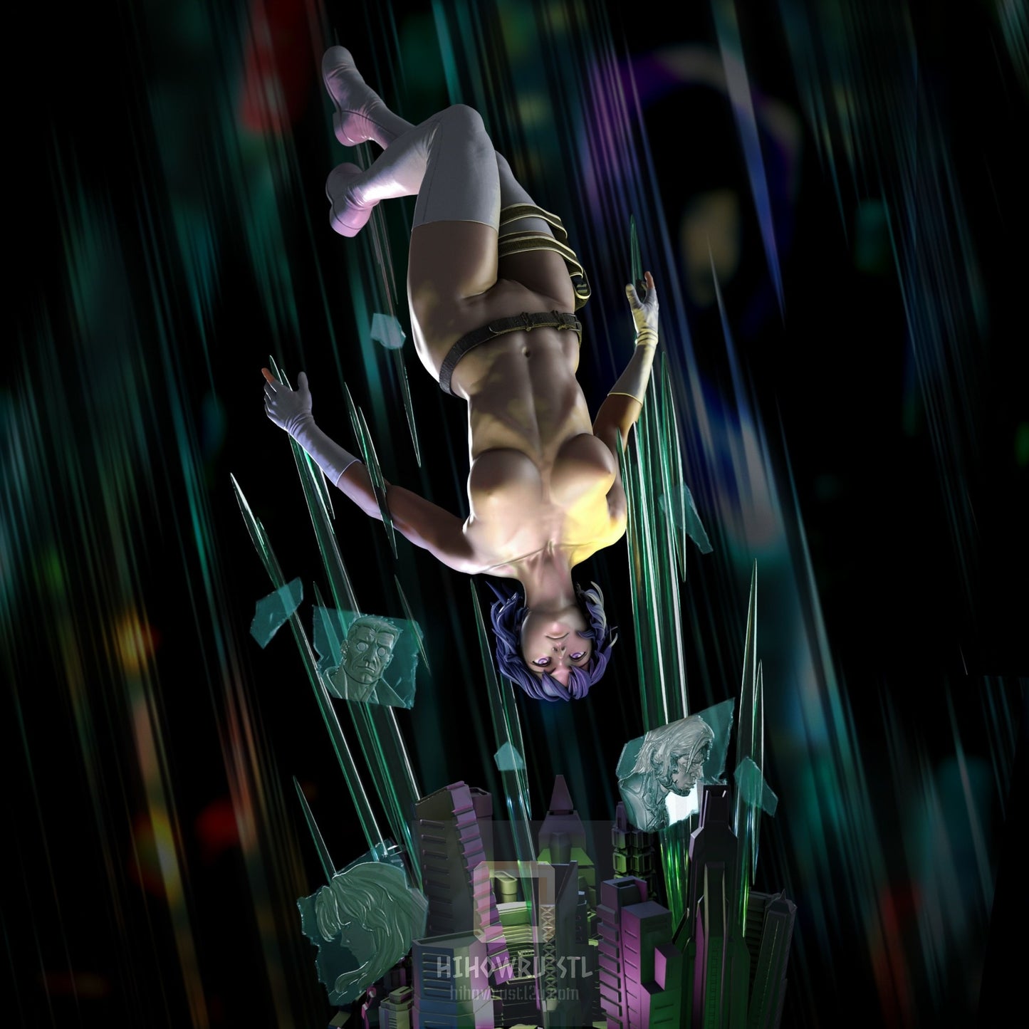 4852 Motoko Kusanagi NSFW - Ghost in the Shell  - STL 3D Print Files