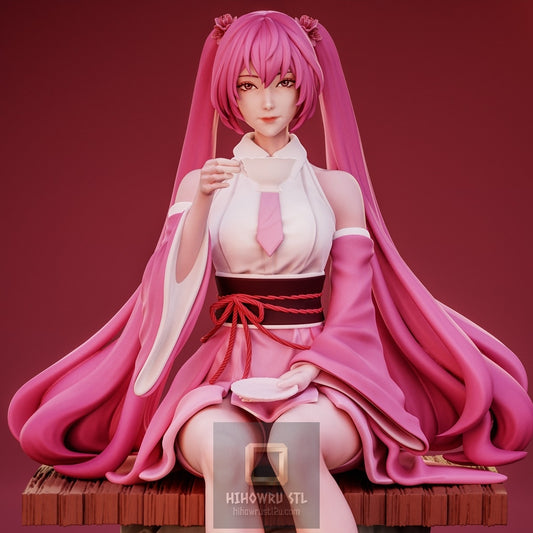 4954 Hatsune Miku Sakura - Vocaloid  - STL 3D Print Files